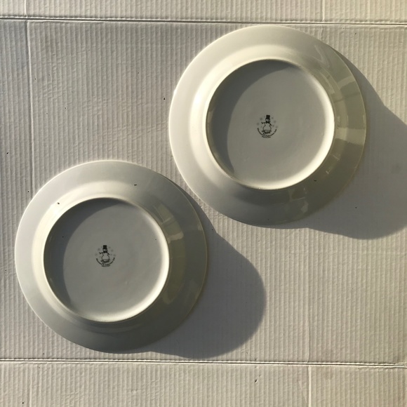 Set Of 2 Snowman Dinner Plates By Trisa 10.5” - Picture 4 of 6